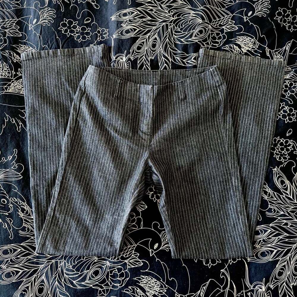 UNIF Des Pant Black Pinstripe Flare Pants Cotton Size 27